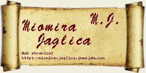 Miomira Jaglica vizit kartica